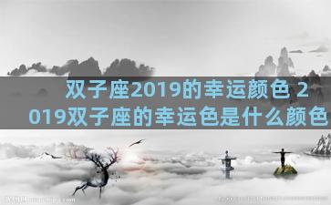 双子座2019的幸运颜色 2019双子座的幸运色是什么颜色